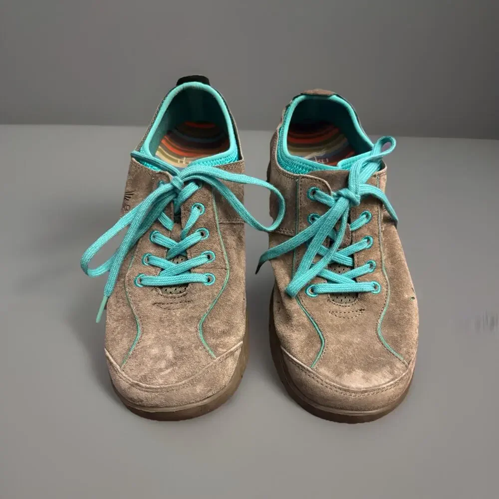 Dansko Elise Suede Comfort Shoes 39 Gray Turquoise 4401952000 US 8.5